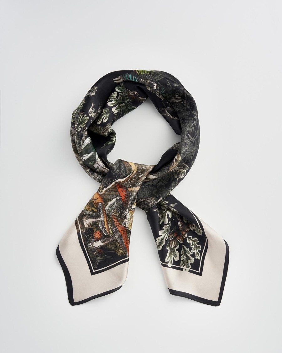 Scarves & Hats Fable England | A Night'S Tale Narrative Luxury Square Scarf