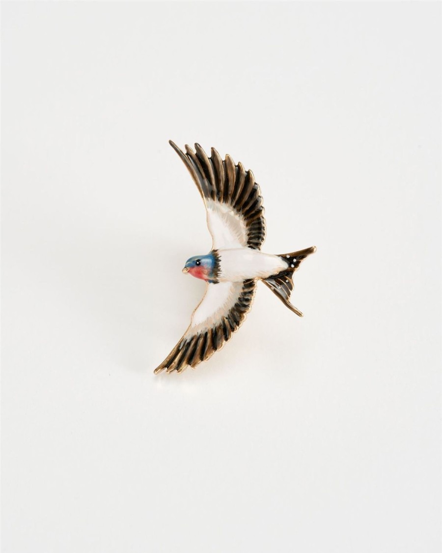 Jewellery Fable England | Enamel Swallow Brooch