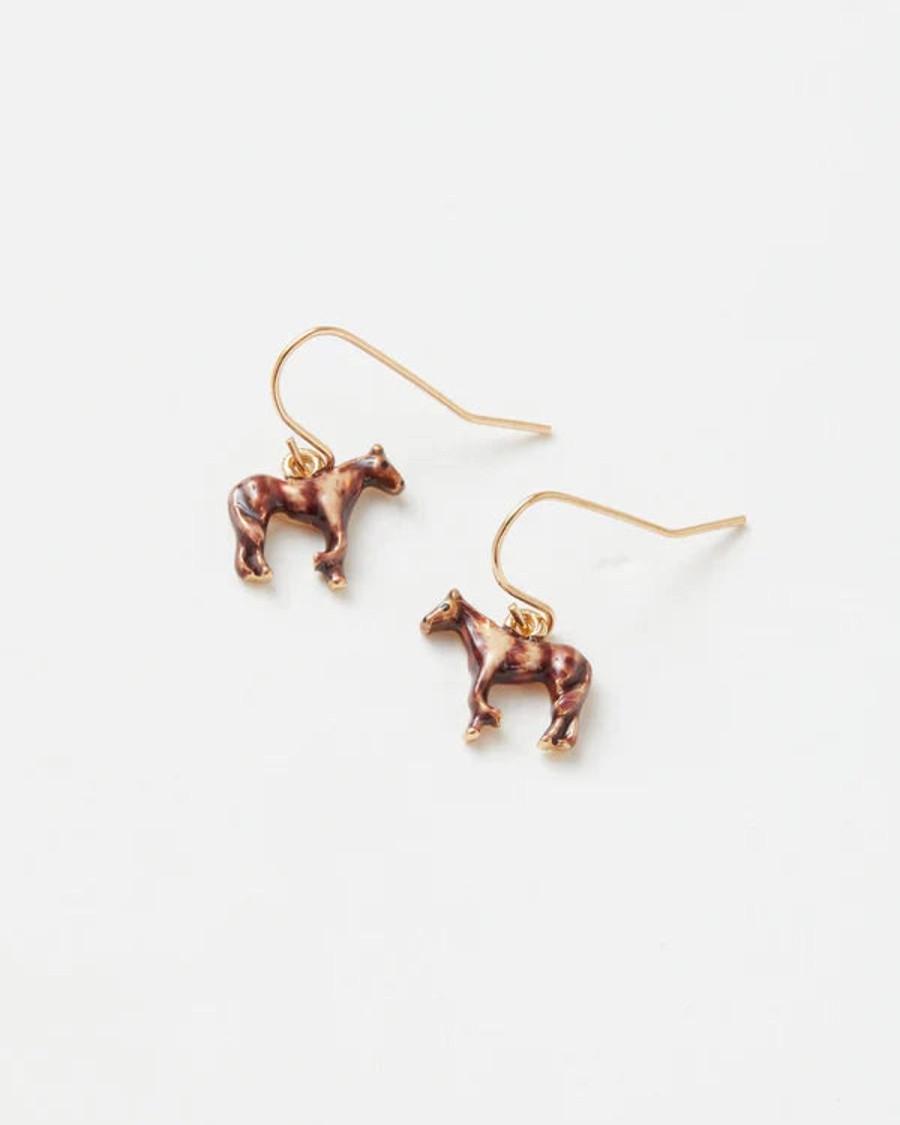 Jewellery Fable England | Enamel Farm Horse Earrings