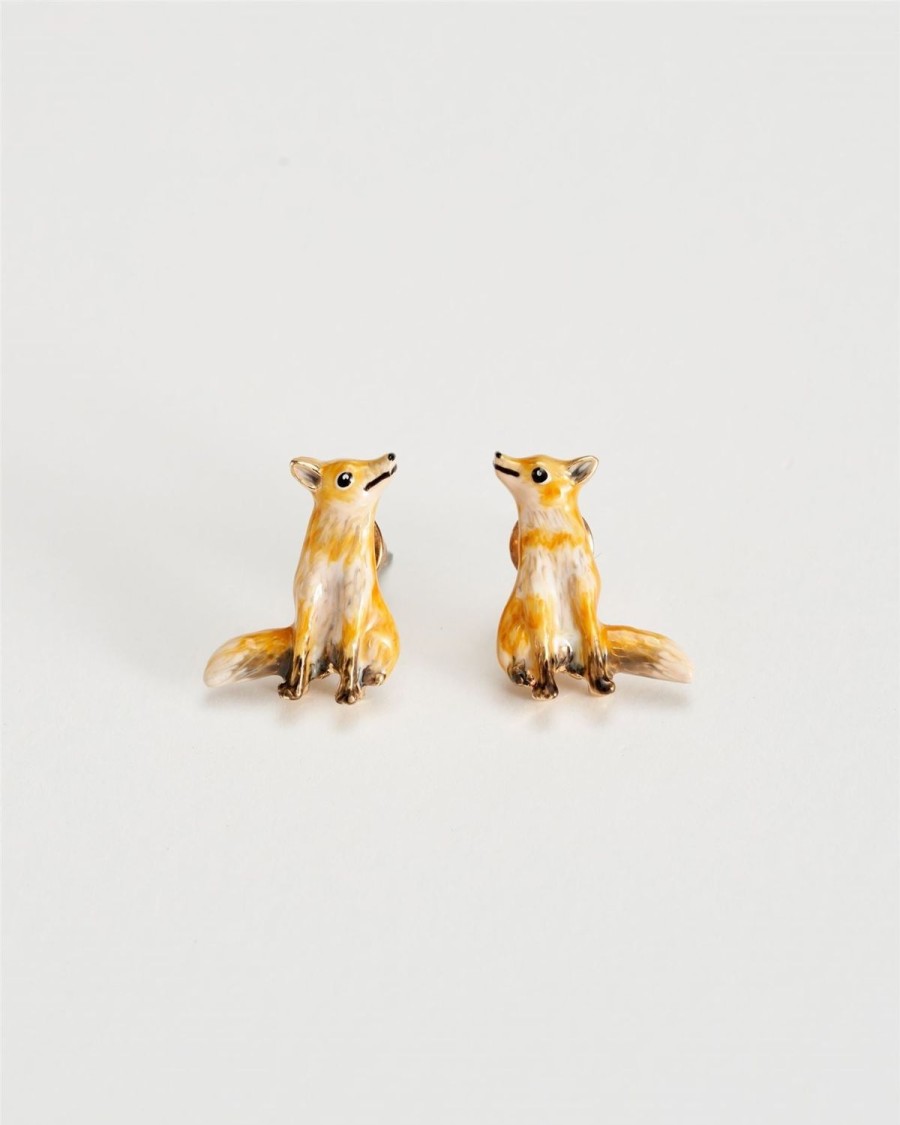 Jewellery Fable England | Enamel Fox Earrings