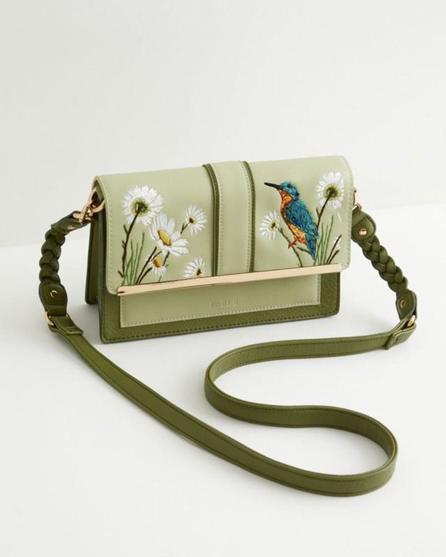 Handbags Fable England | Embroidered Kingfisher Cross Body Bag