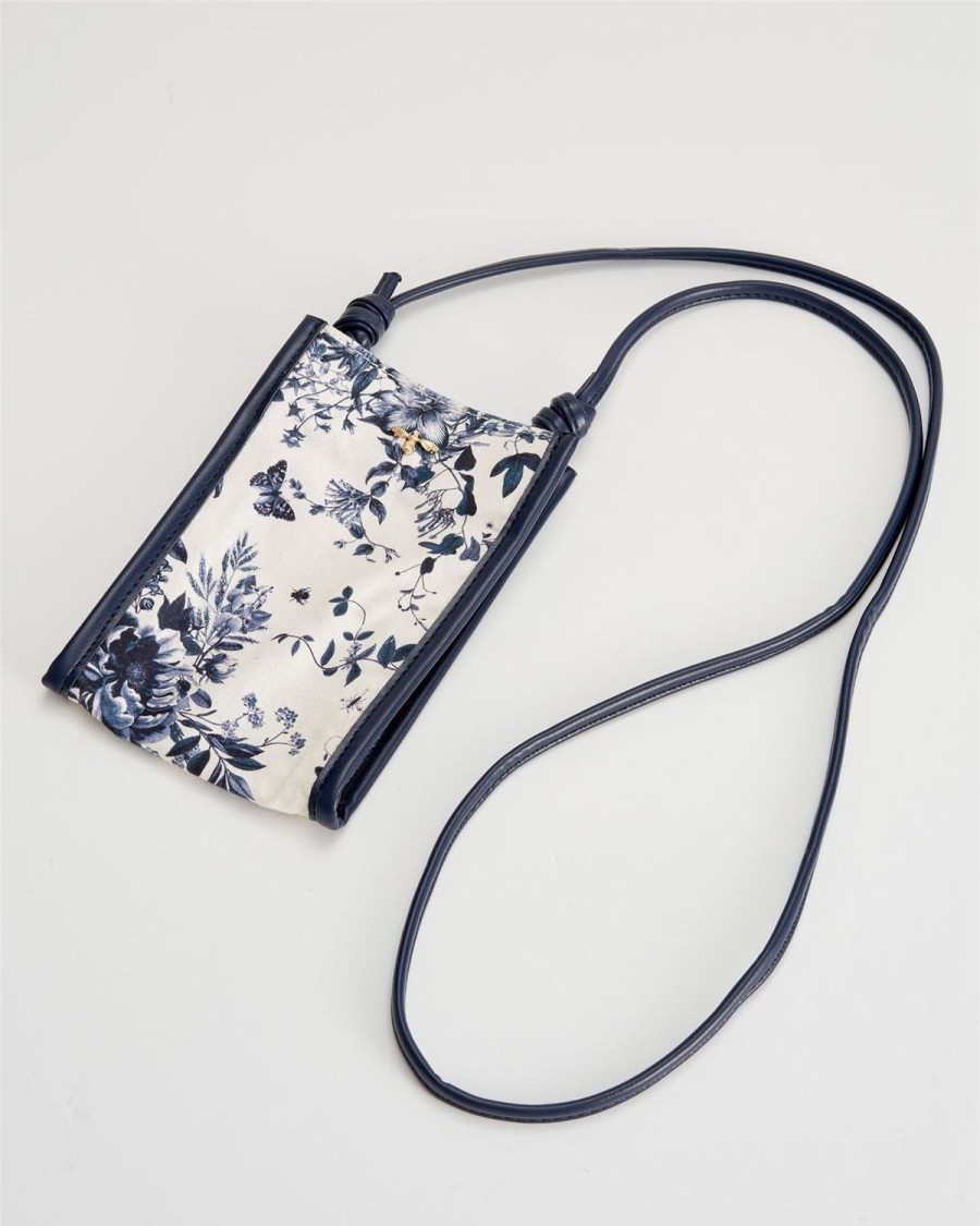 Cosmetic Bags Fable England | Rosie Phone Pouch Blooming Blue