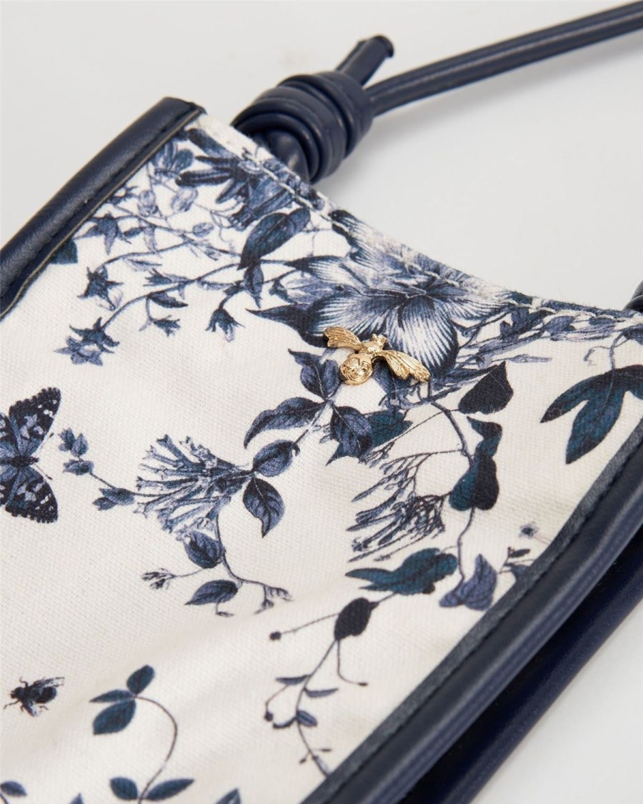 Cosmetic Bags Fable England | Rosie Phone Pouch Blooming Blue