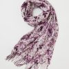 Scarves & Hats Fable England | Rambling Rose Heavyweight Scarf Burgundy