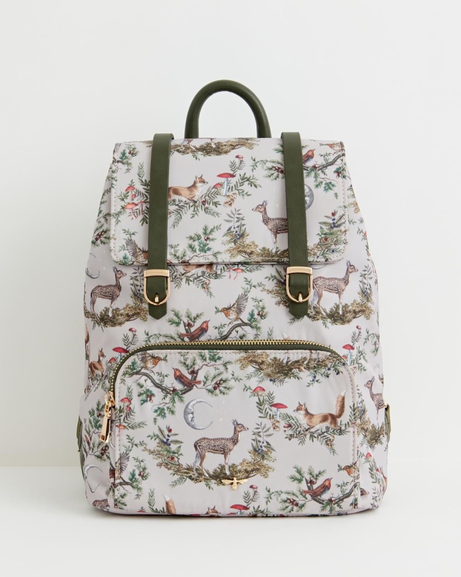 Handbags Fable England | A Night'S Tale Woodland Mini Backpack Crystal Grey