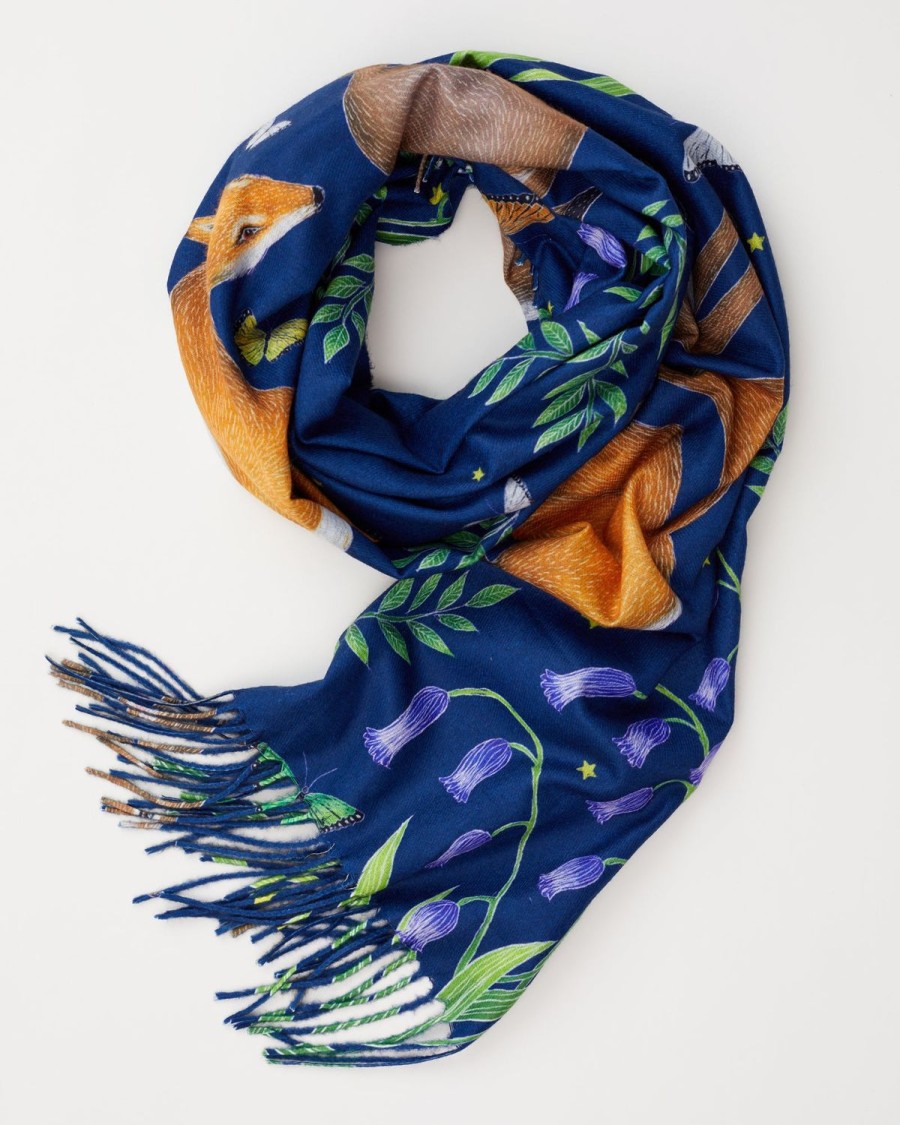 Scarves & Hats Fable England | Hare & Fox Catherine Rowe Scarf With Tassels