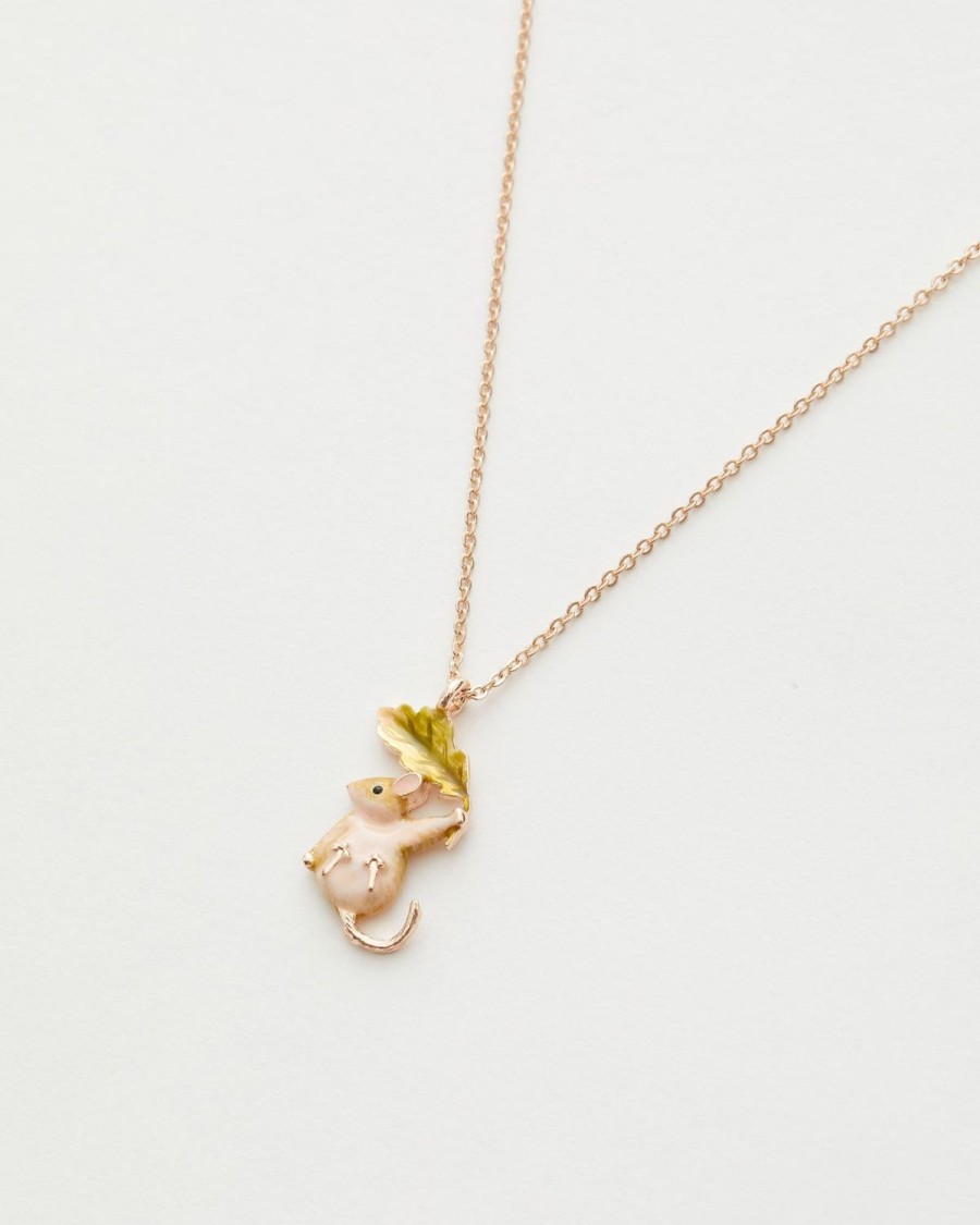 Jewellery Fable England | Enamel Dormouse Short Necklace