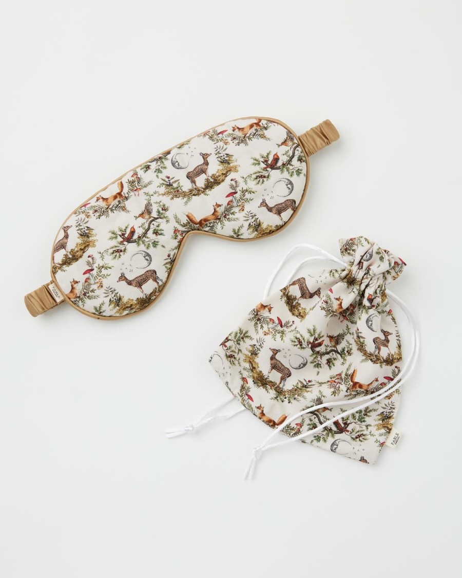 Nightwear Fable England | A Night'S Tale Woodland Sleep Mask Crystal Grey