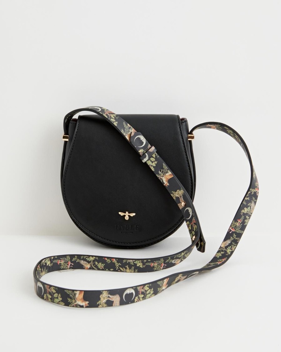 Handbags Fable England | A Night'S Tale Saddle Bag Black