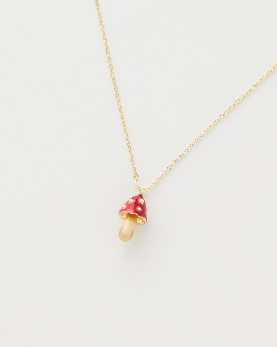 Jewellery Fable England | Enamel Mushroom Necklace