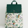 Handbags Fable England | Botanical Pumpkin Ivory Backpack