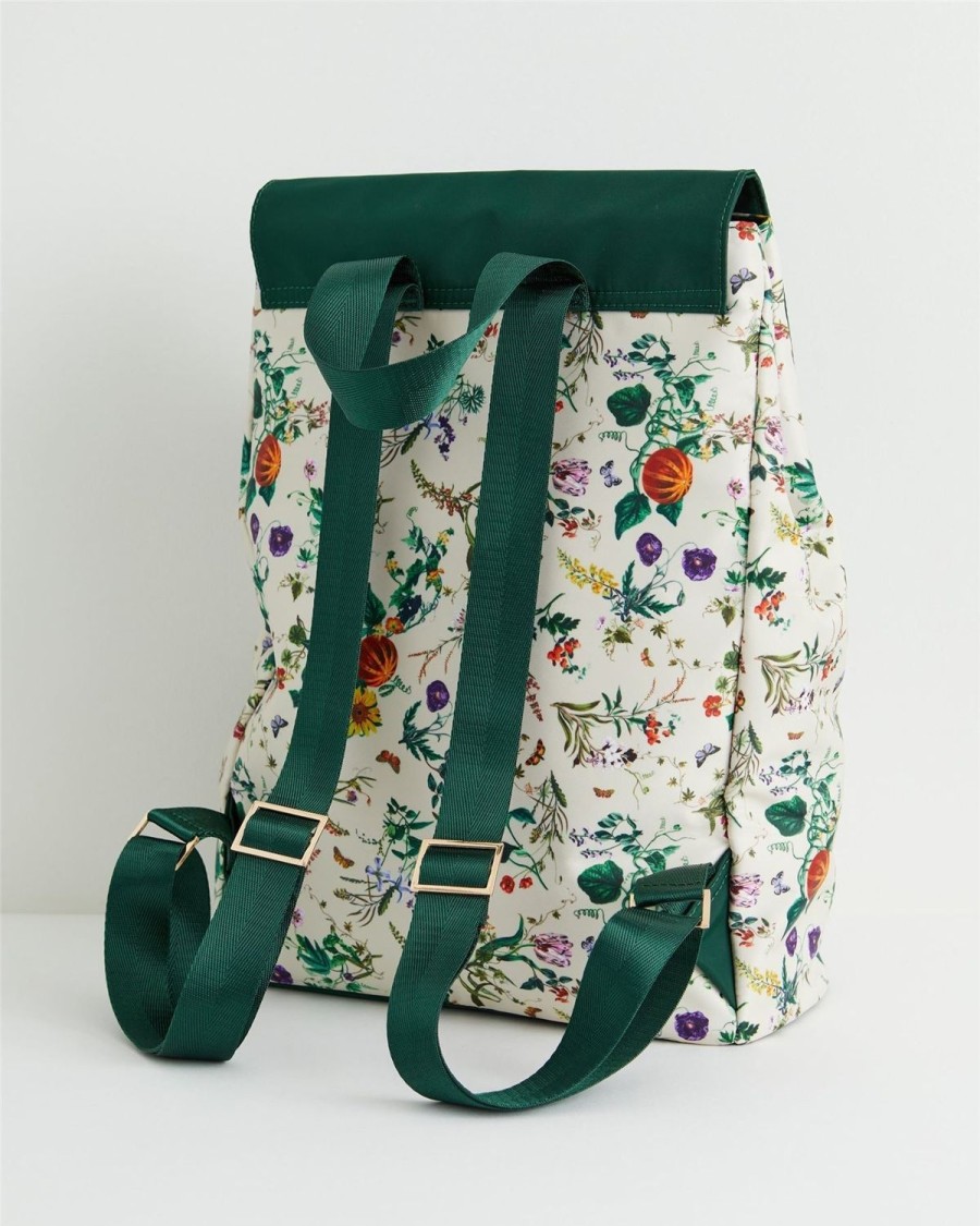 Handbags Fable England | Botanical Pumpkin Ivory Backpack