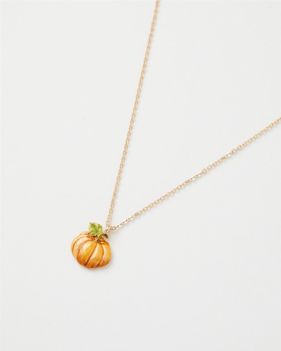 Jewellery Fable England | Enamel Pumpkin Short Necklace