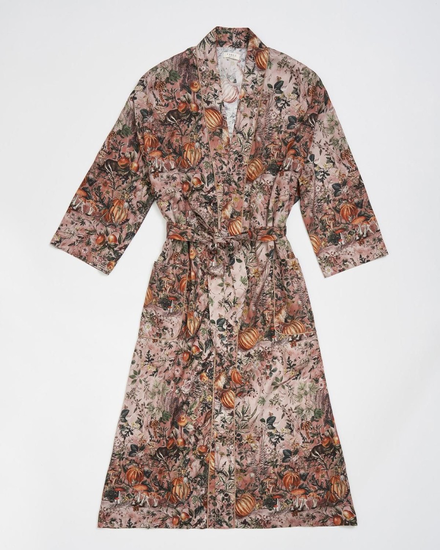 Nightwear Fable England | Nocturnal Garden Kimono Pink Lady