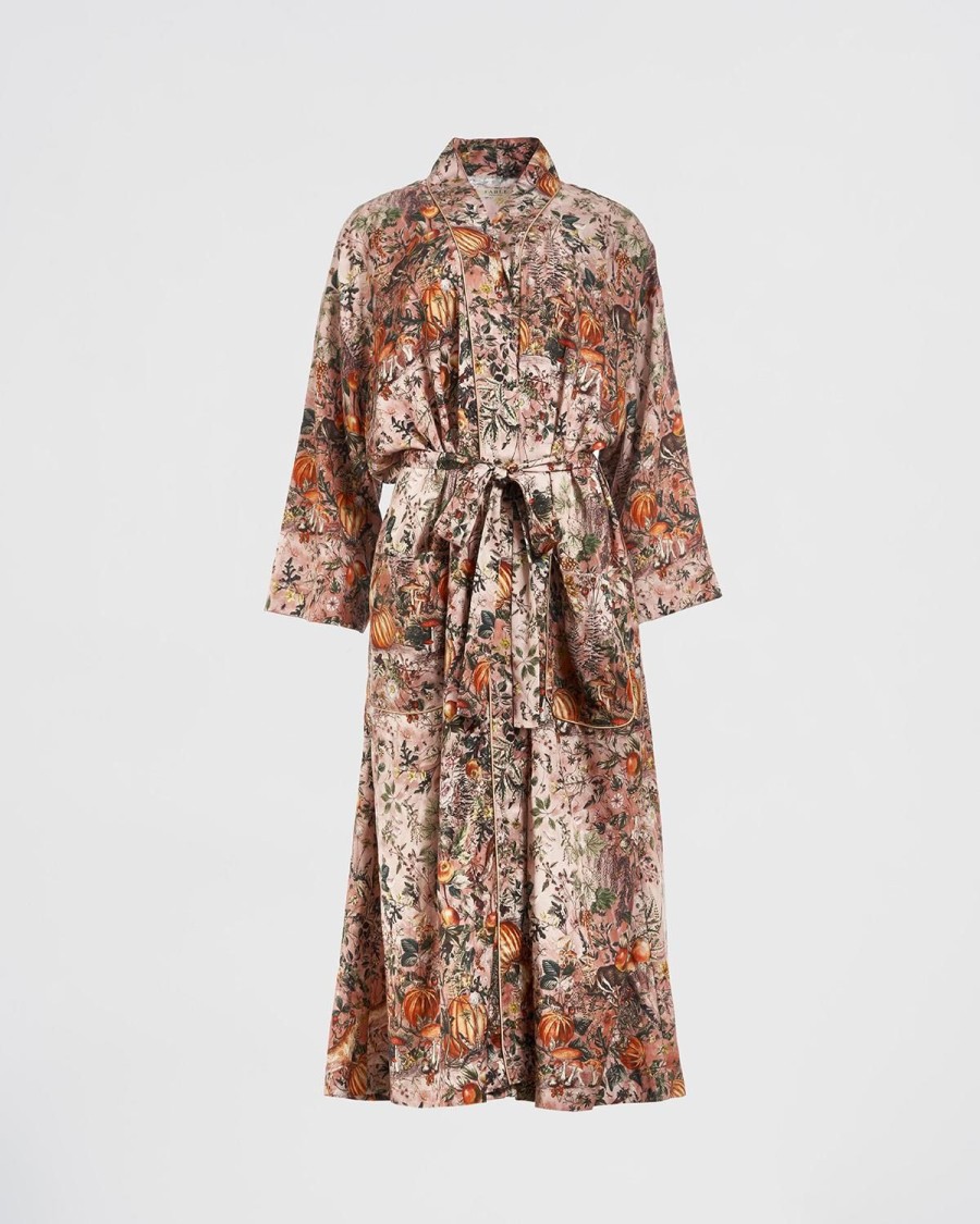 Nightwear Fable England | Nocturnal Garden Kimono Pink Lady