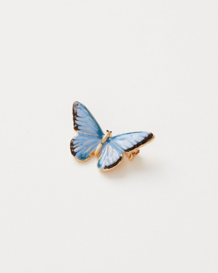 Jewellery Fable England | Enamel Blue Butterfly Brooch