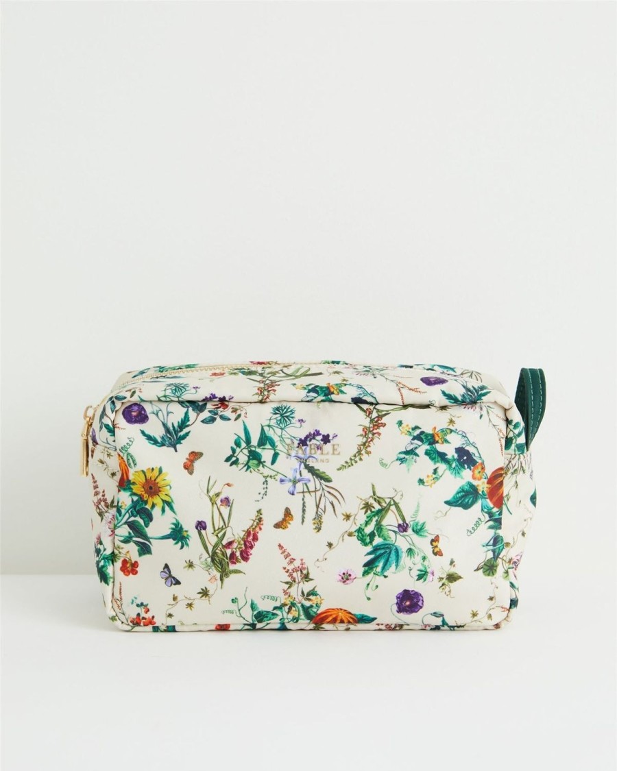 Cosmetic Bags Fable England | Botanical Pumpkin Ivory Travel Pouch