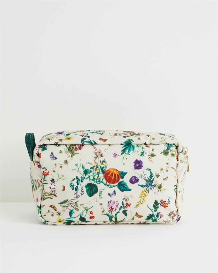 Cosmetic Bags Fable England | Botanical Pumpkin Ivory Travel Pouch