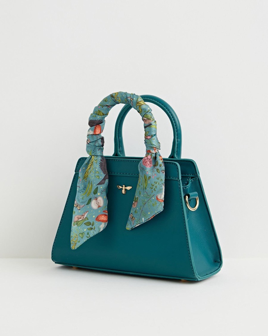 Handbags Fable England | Into The Woods Mini Teal Tote