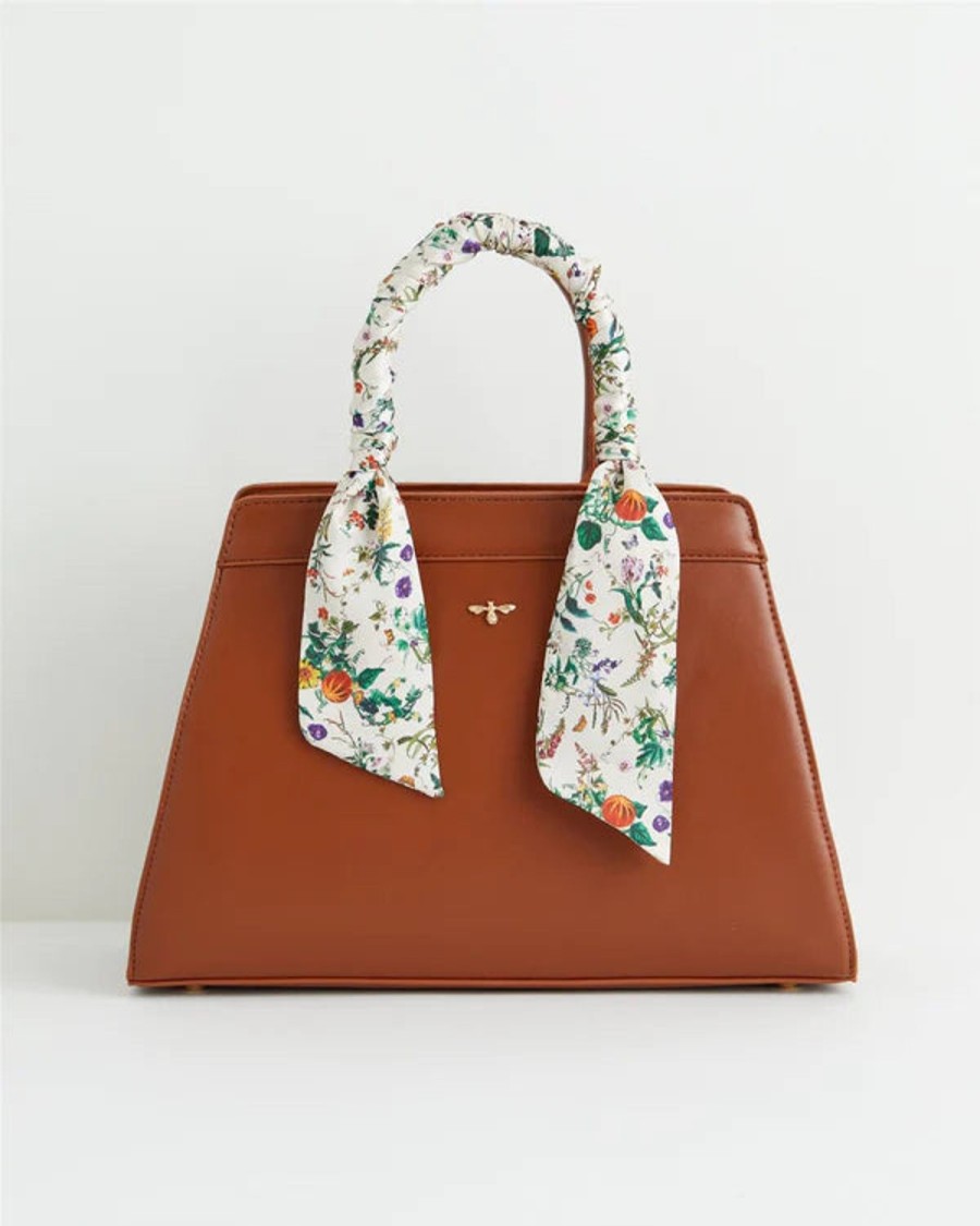 Handbags Fable England | Botanical Pumpkin Tan Tote