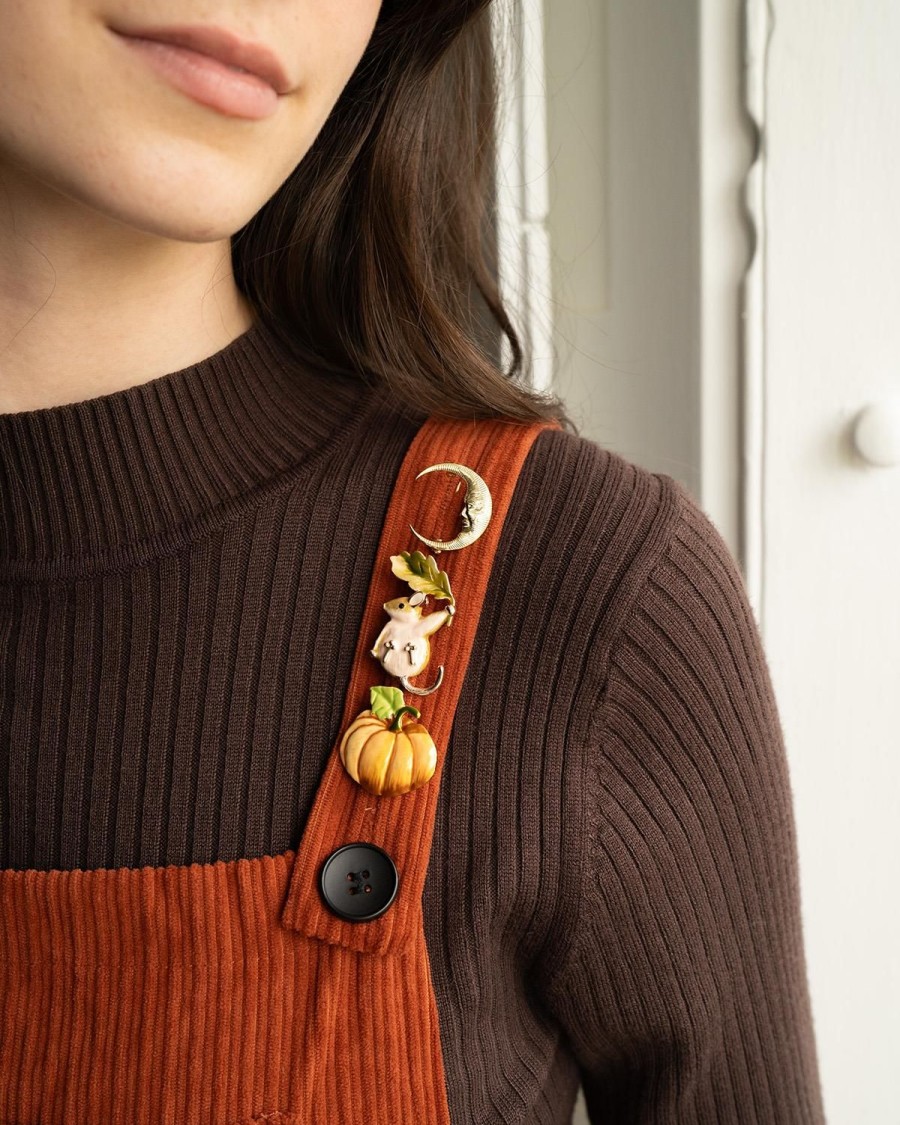 Jewellery Fable England | Enamel Pumpkin Brooch