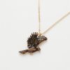 Jewellery Fable England | Enamel Black Bird Short Necklace