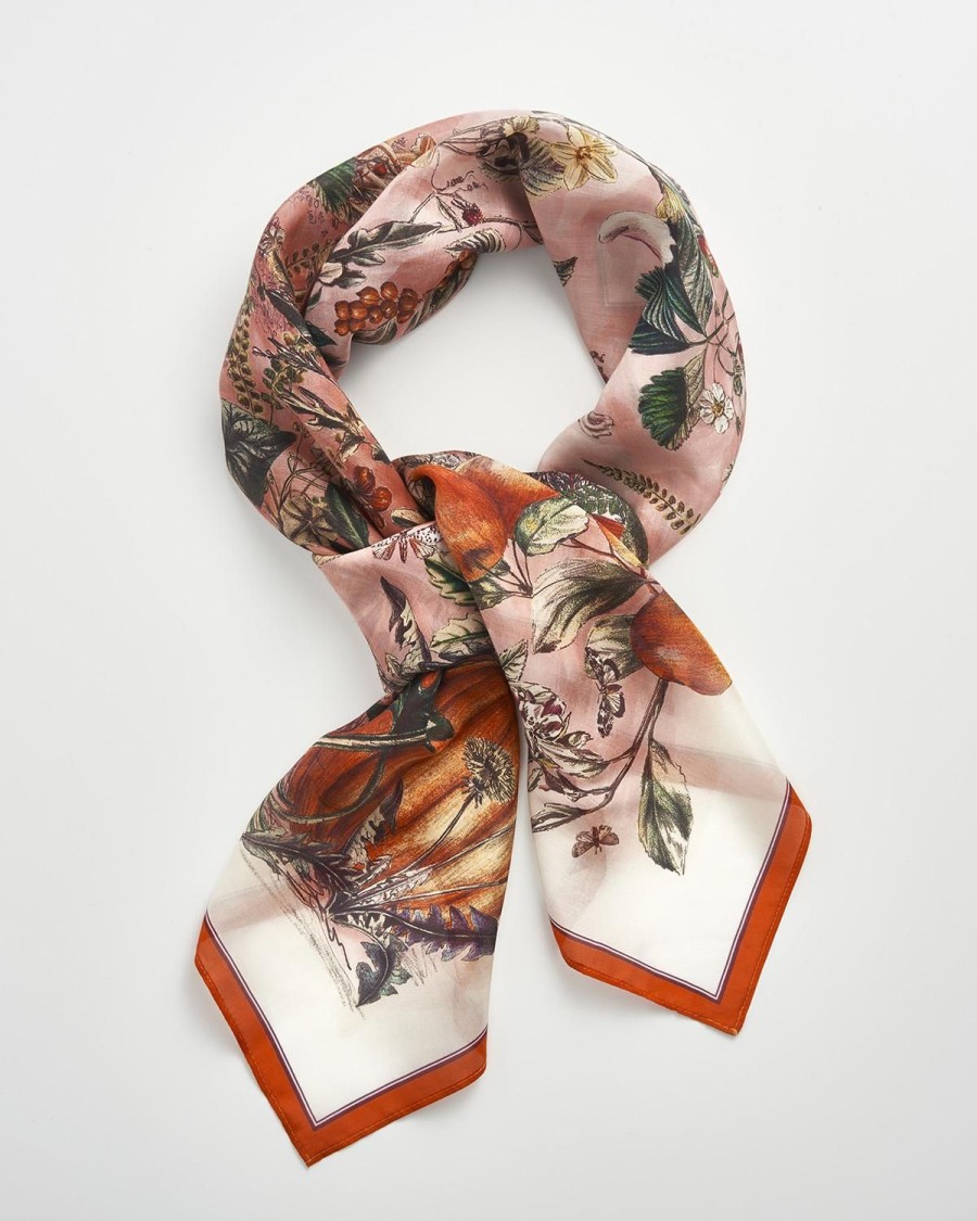 Scarves & Hats Fable England | Nocturnal Garden Scarf Pink Lady