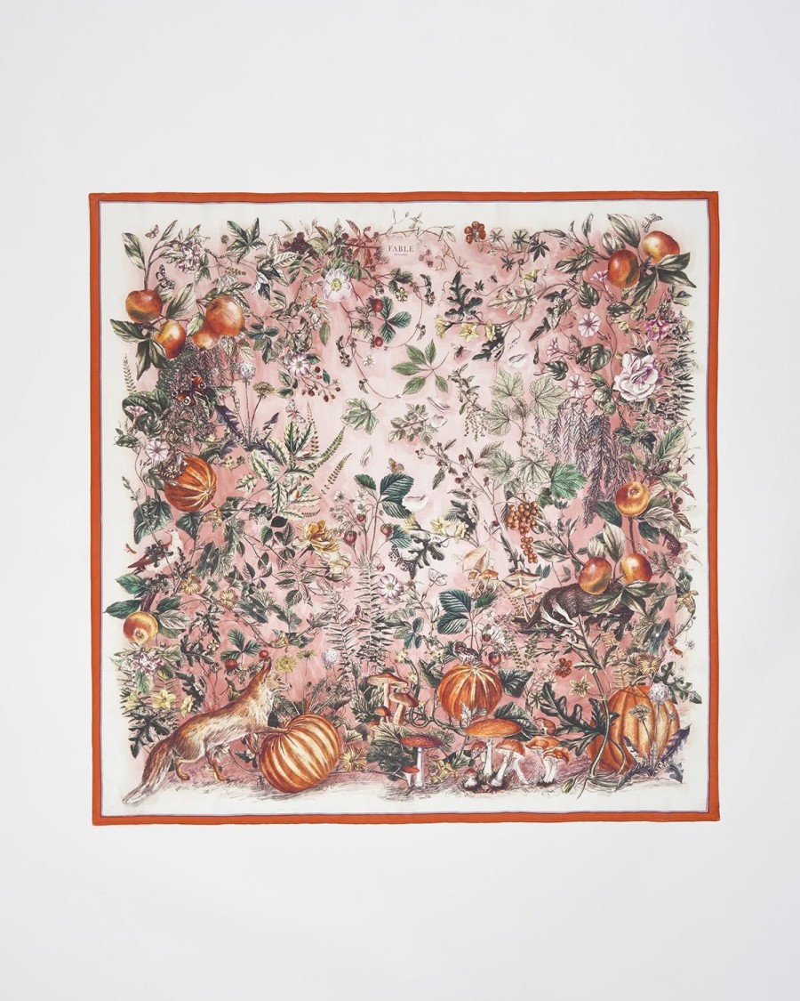 Scarves & Hats Fable England | Nocturnal Garden Scarf Pink Lady