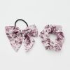 Accessories Fable England | Rambling Rose Scrunchie & Bow Set Burgundy