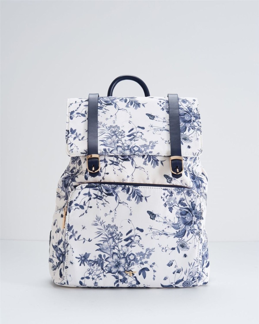 Handbags Fable England | Martha Large Backpack Blooming Blue