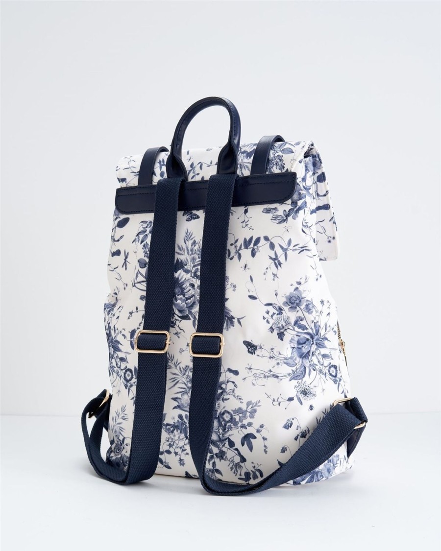 Handbags Fable England | Martha Large Backpack Blooming Blue