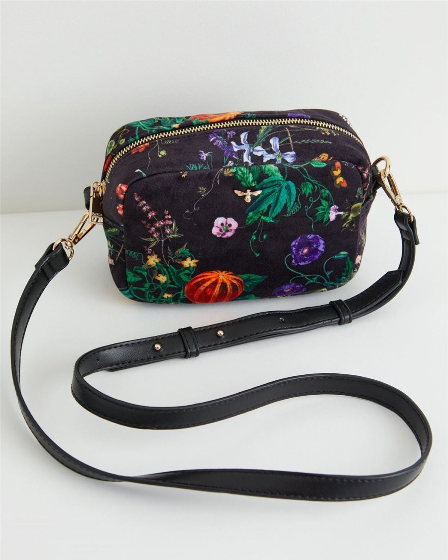 Handbags Fable England | Botanical Pumpkin Black Camera Bag