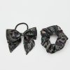 Accessories Fable England | A Night'S Tale Scrunchie & Bow Black