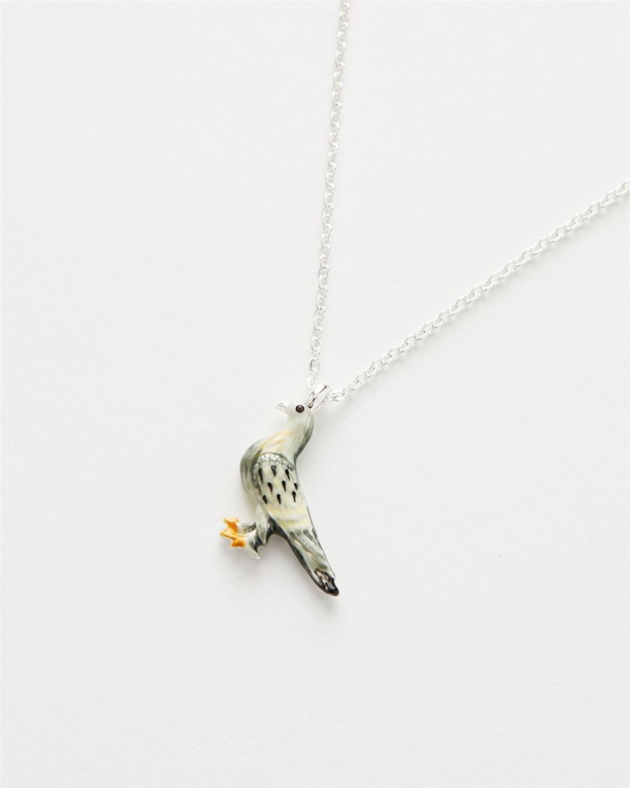 Jewellery Fable England | Enamel Pigeon Short Necklace