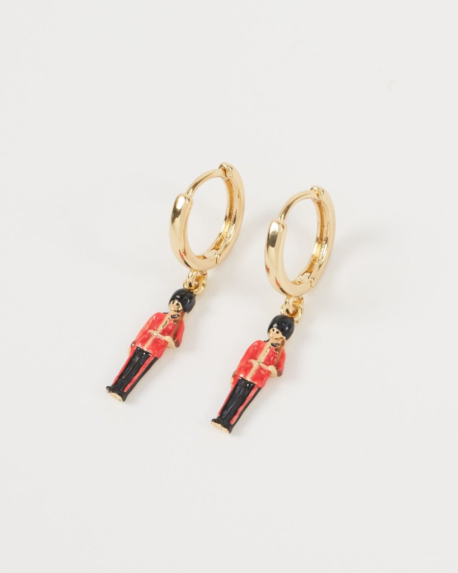 Jewellery Fable England | Enamel King'S Guard Earrings