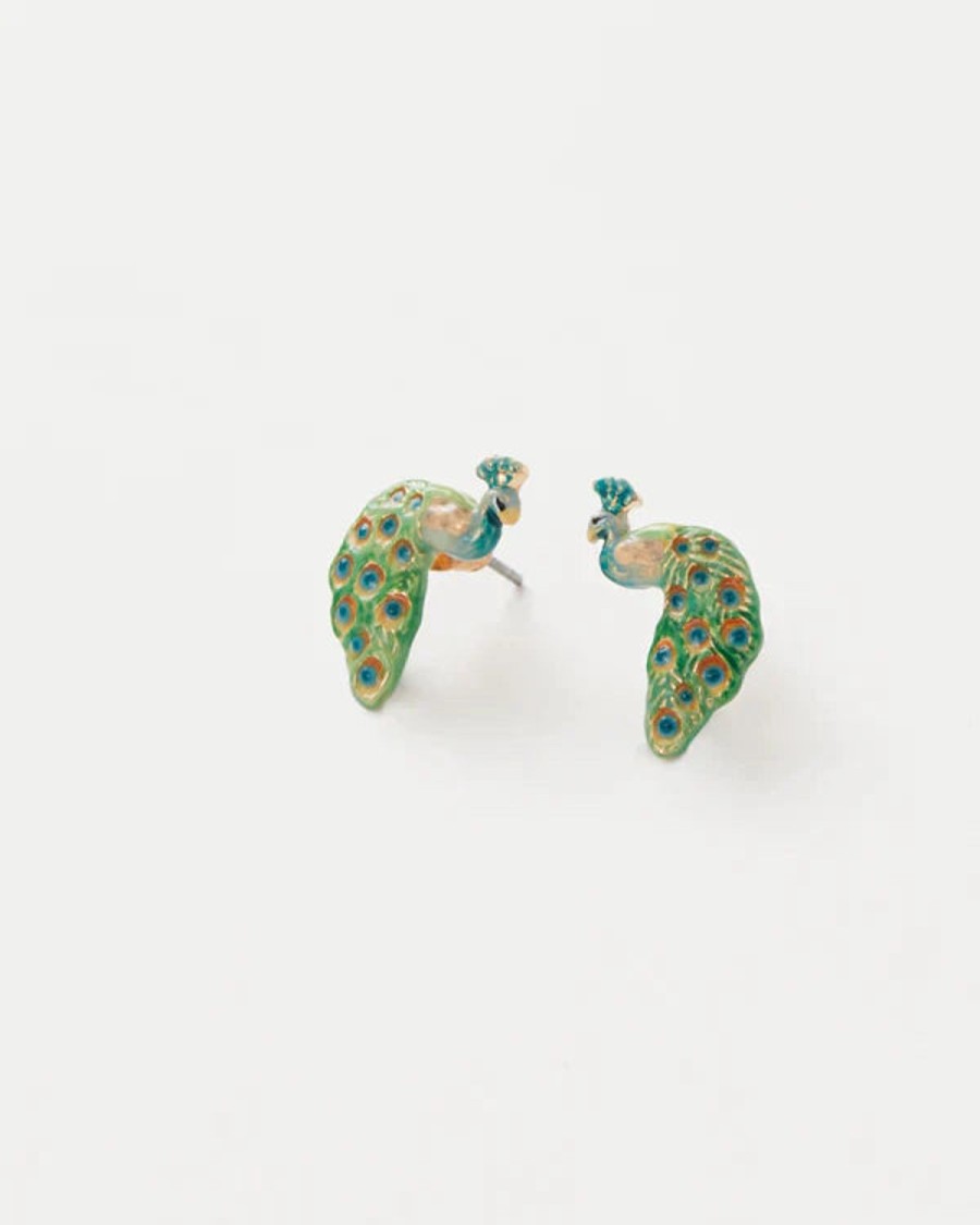 Jewellery Fable England | Enamel Peacock Earrings