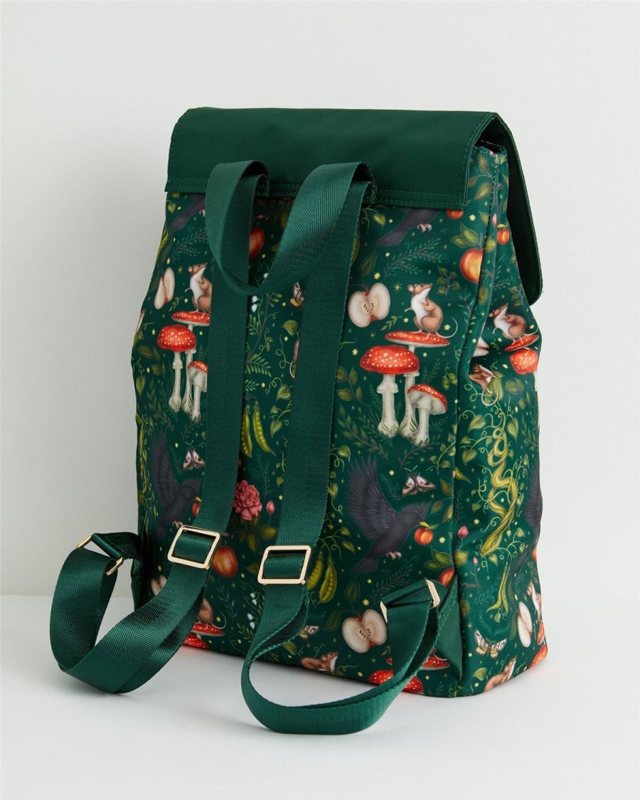 Handbags Fable England | Catherine Rowe X Fable Into The Woods Green Backpack