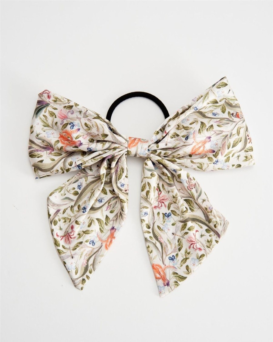 Accessories Fable England | Oversized Bow Iris Green