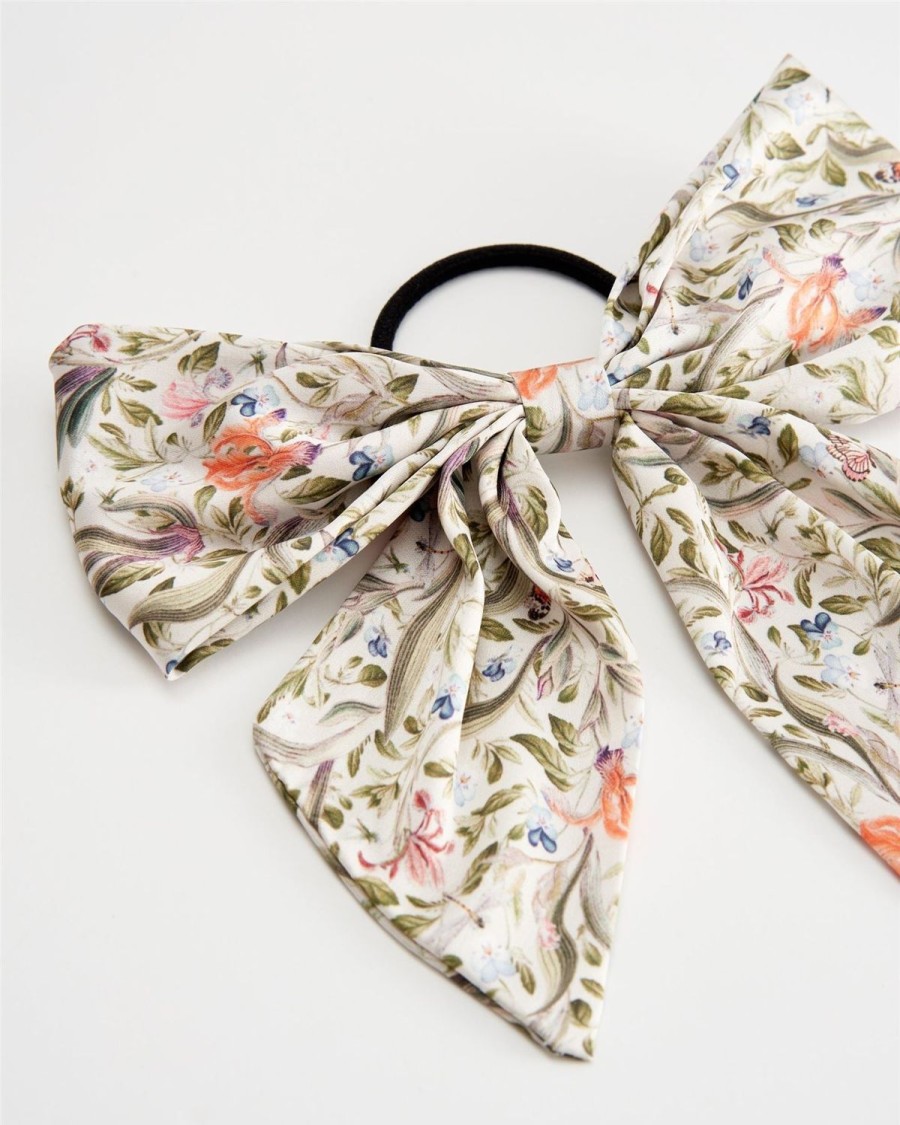 Accessories Fable England | Oversized Bow Iris Green