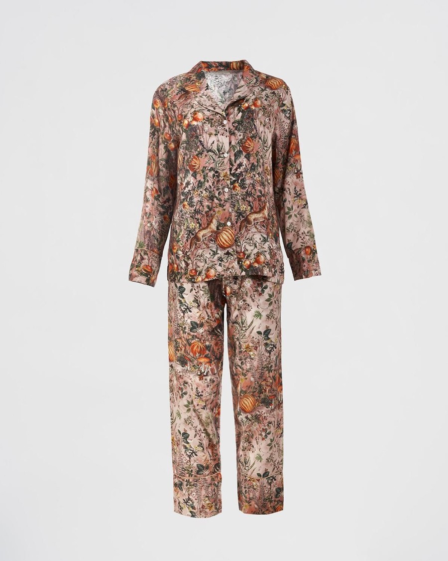 Nightwear Fable England | Nocturnal Garden Pyjamas Pink Lady