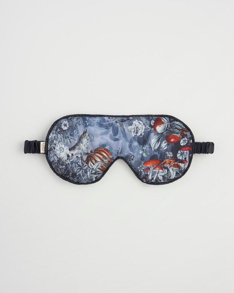 Nightwear Fable England | Nocturnal Garden Sleep Mask Midnight Blue