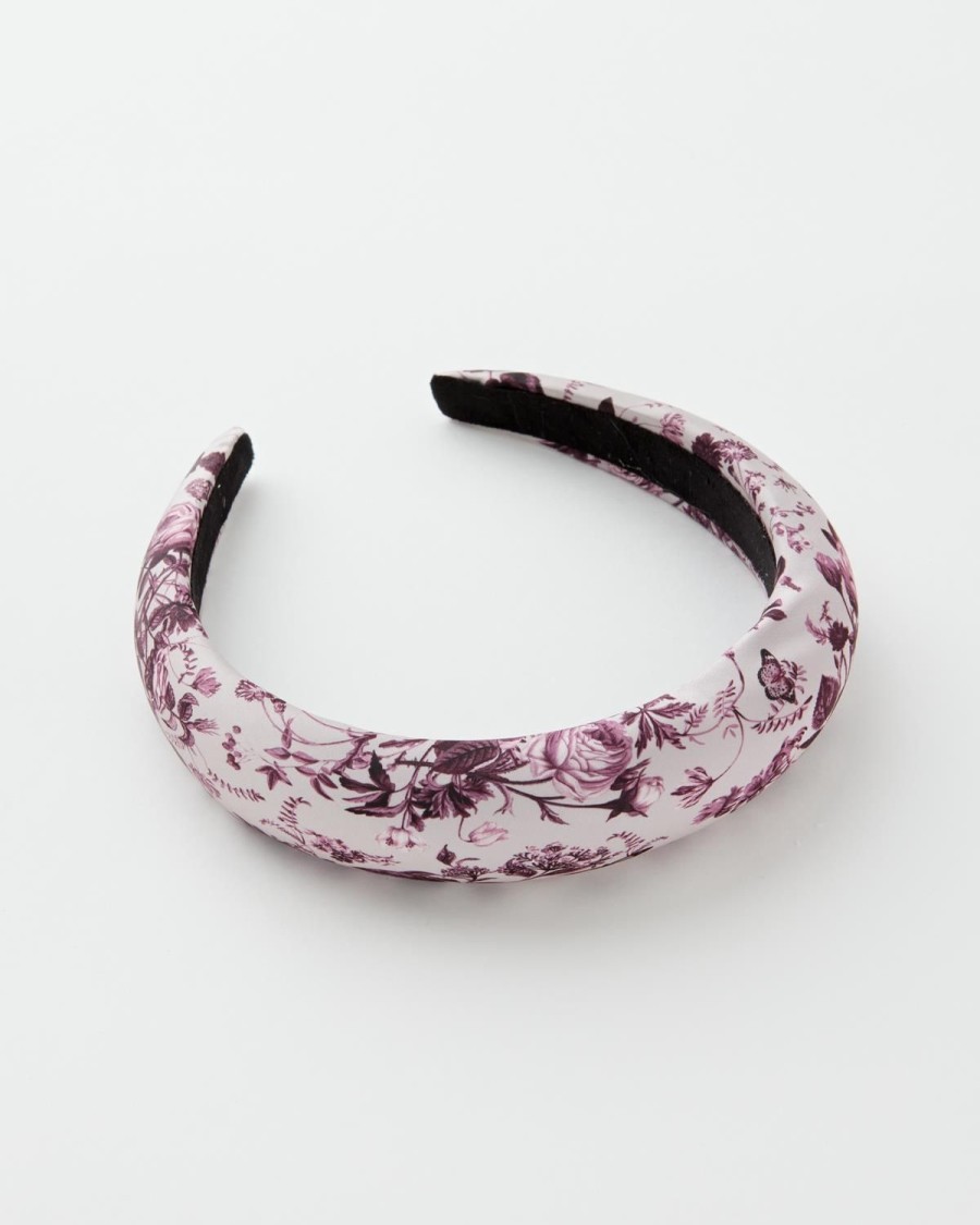 Accessories Fable England | Rambling Rose Headband Burgundy