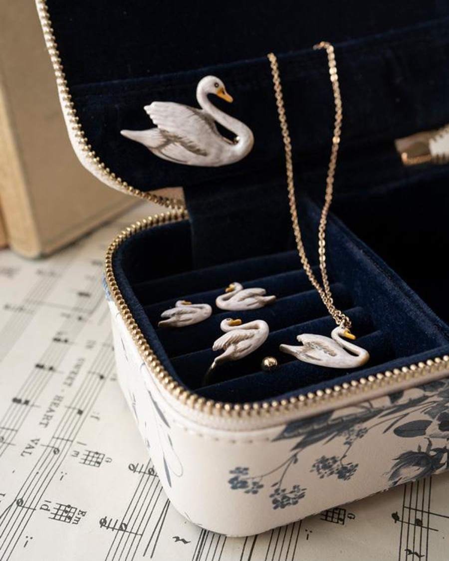 Jewellery Fable England | Enamel Swan Brooch