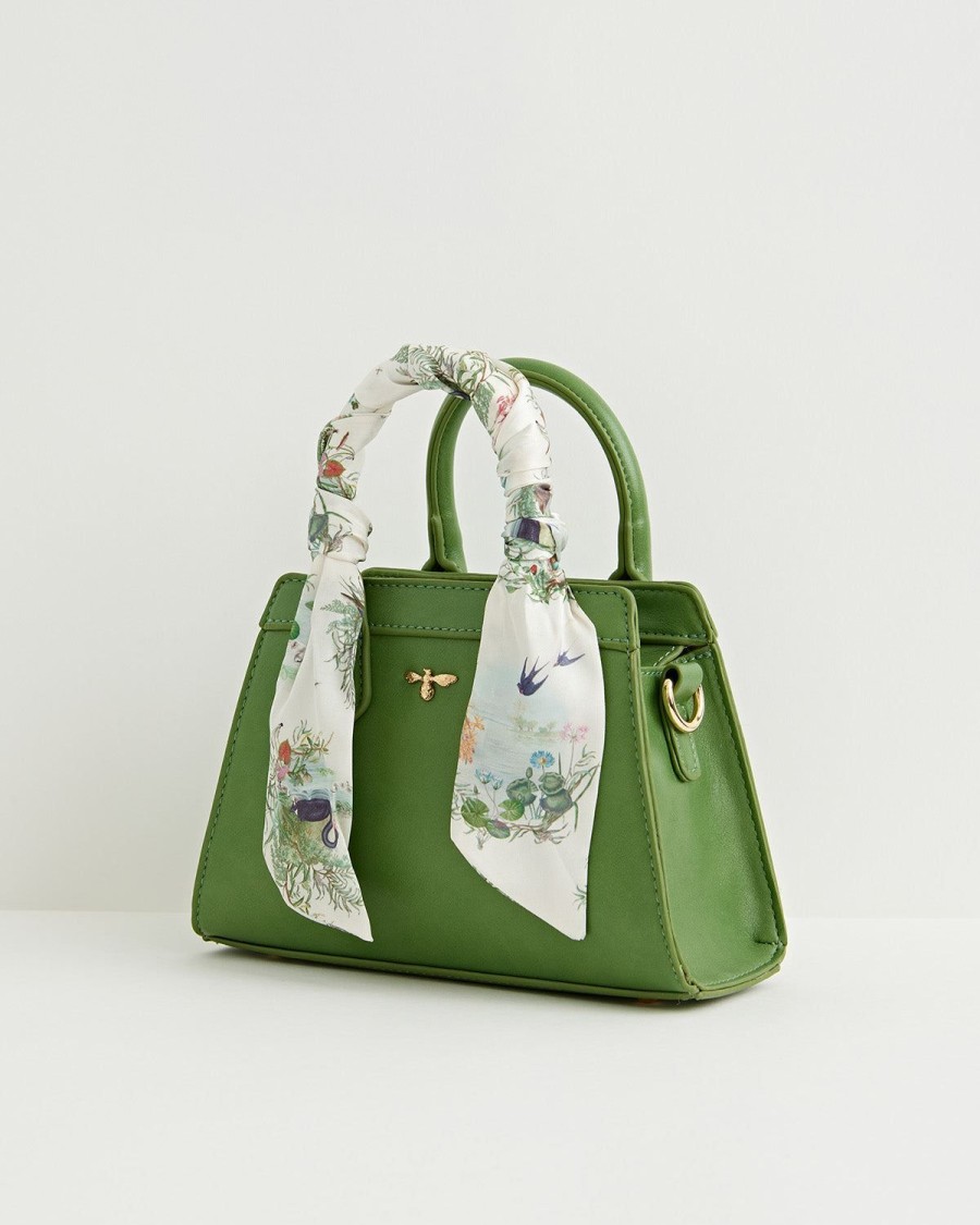 Handbags Fable England | Mini Green Alice Tote