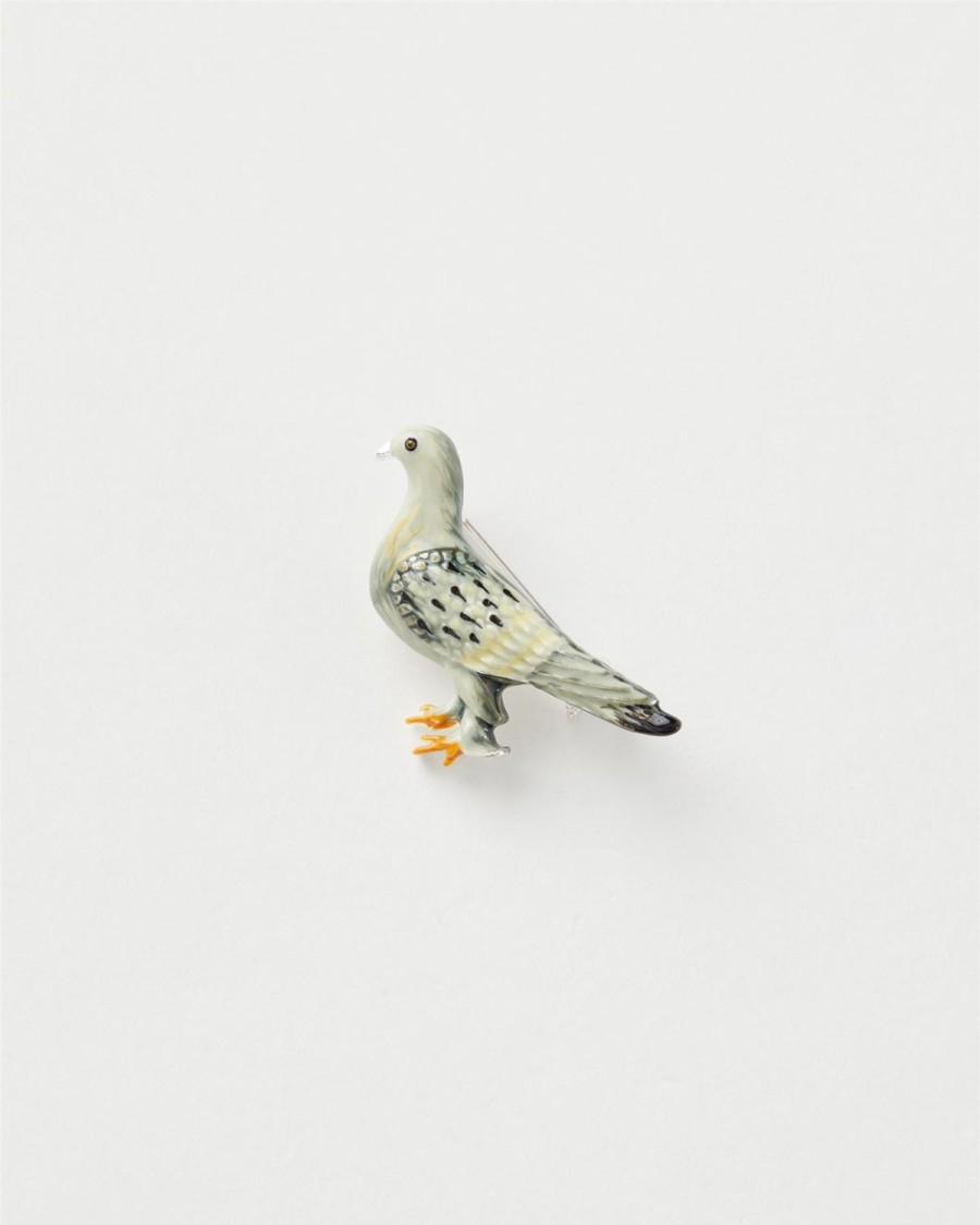 Jewellery Fable England | Enamel Pigeon Brooch