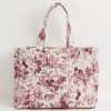 Handbags Fable England | Rambling Rose Tote Burgundy