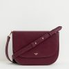 Handbags Fable England | Nina Messenger Handbag Burgundy Vegan Leather