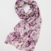 Scarves & Hats Fable England | Rambling Rose Lightweight Scarf Burgundy