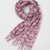 Scarves & Hats Fable England | A Night'S Tale Woodland Dusky Rose Heavy Weight Scarf