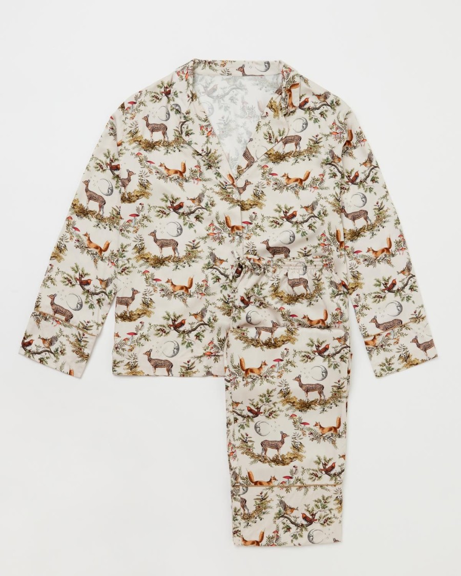 Nightwear Fable England | A Night'S Tale Woodland Pyjamas Crystal Grey